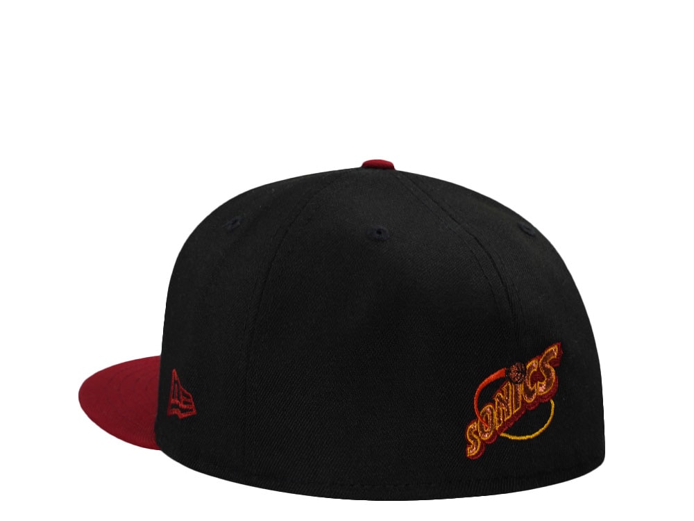New Era Seattle Supersonics Western Conference Black Two Tone Edition 59Fifty Fitted Casquette