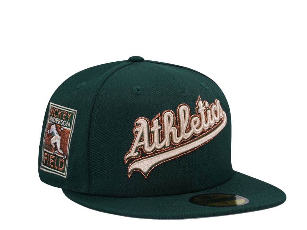 New Era Oakland Athletics Rickey Henderson Field Dark Green Copper 59Fifty Fitted Casquette