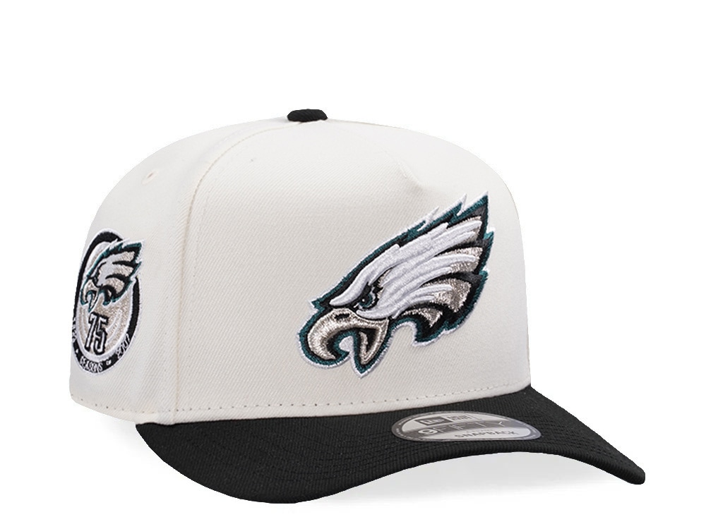 New Era Philadelphia Eagles 75th Anniversary Chrome Two Tone Edition 9Fifty A Frame Snapback Casquette
