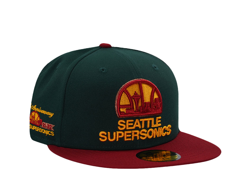 New Era Seattle Supersonics 20th Anniversary Dark Green Two Tone Edition 59Fifty Fitted Casquette