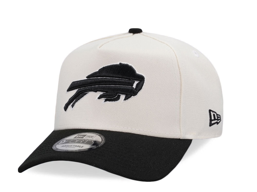 New Era Buffalo Bills Chrome Black Two Tone Edition 9Forty A Frame Snapback Casquette