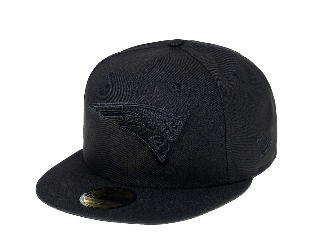 New Era New England Patriots Black on Black 59Fifty Fitted Casquette