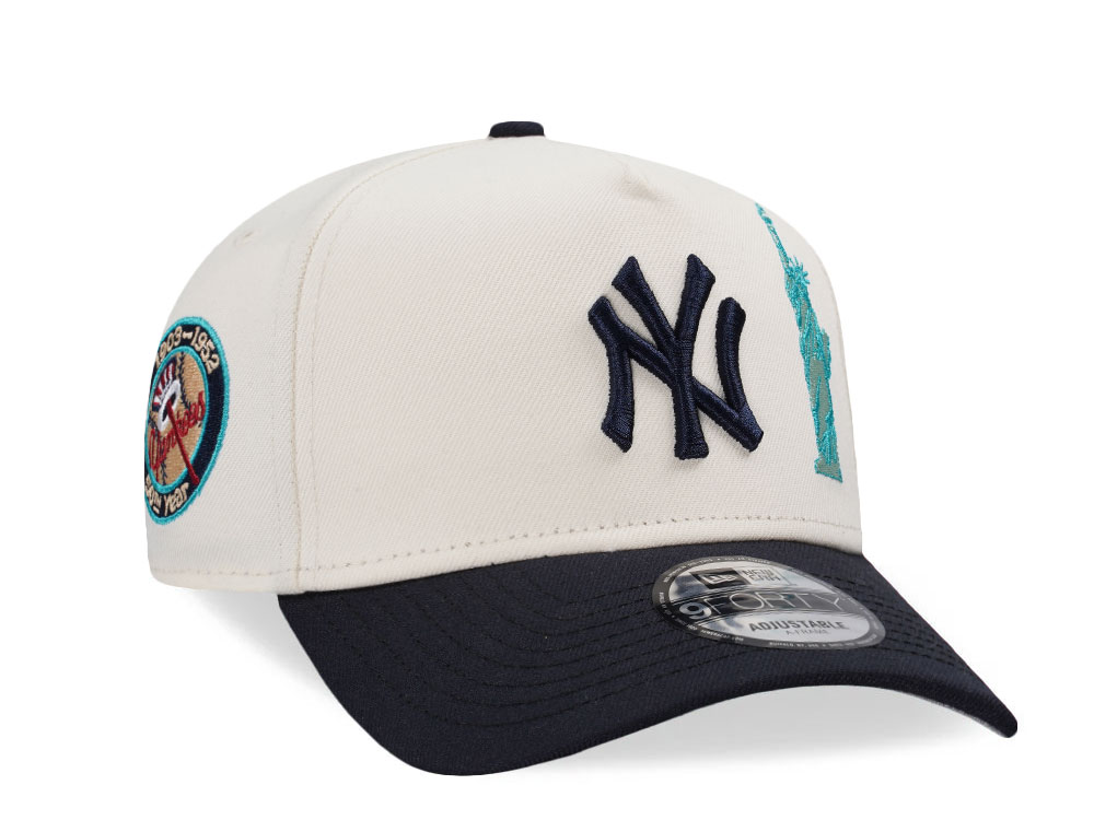 New Era New York Yankees 50th Anniversary Liberty Chrome Two Tone Edition 9Forty A Frame Snapback Casquette
