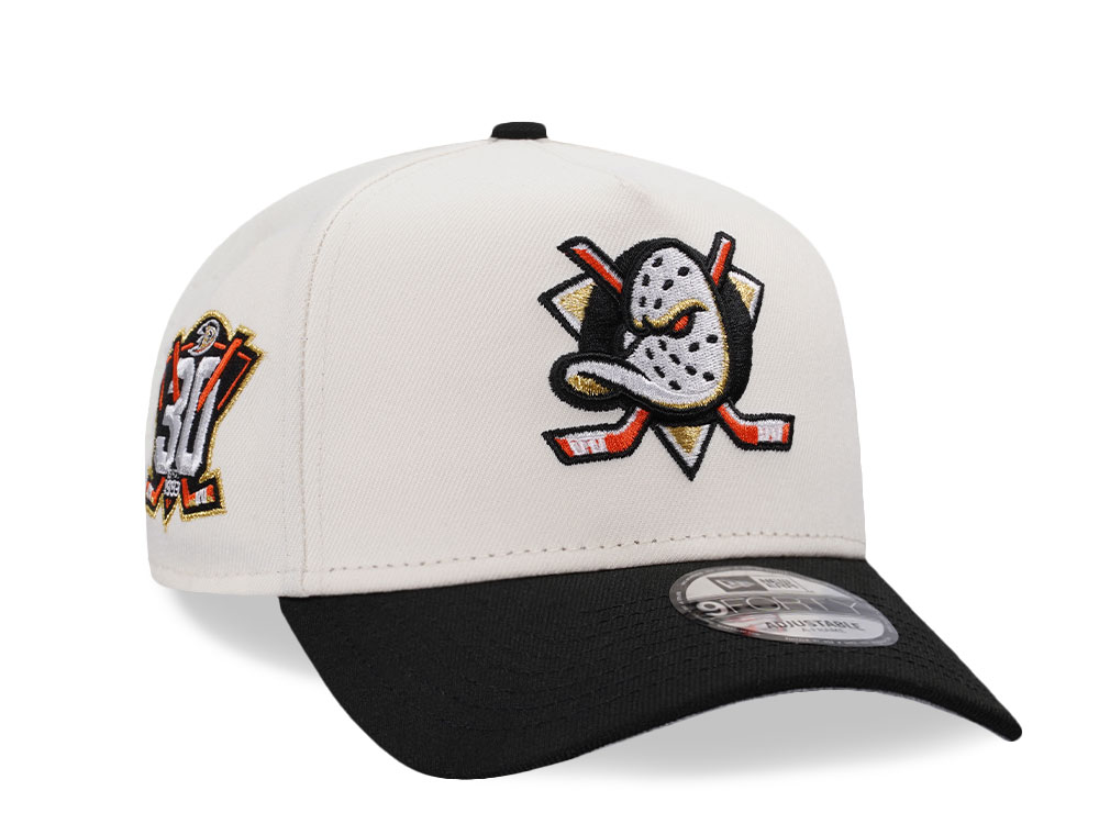 New Era Anaheim Ducks 30th Anniversary Chrome Two Tone Edition 9Forty A Frame Snapback Casquette