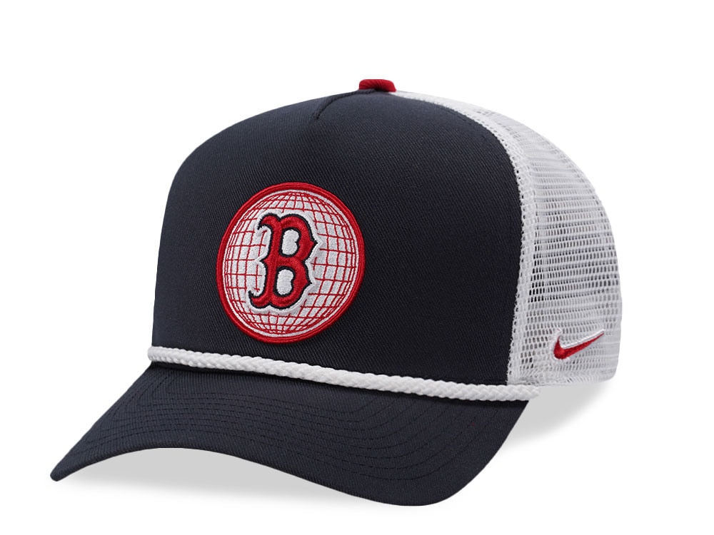 Nike Boston Red Sox Primetime Dri-Fit Rise Black Edition Trucker Snapback Casquette