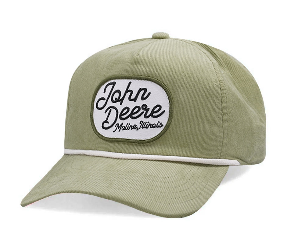 John Deere Cord Rope Olive Snapback Casquette