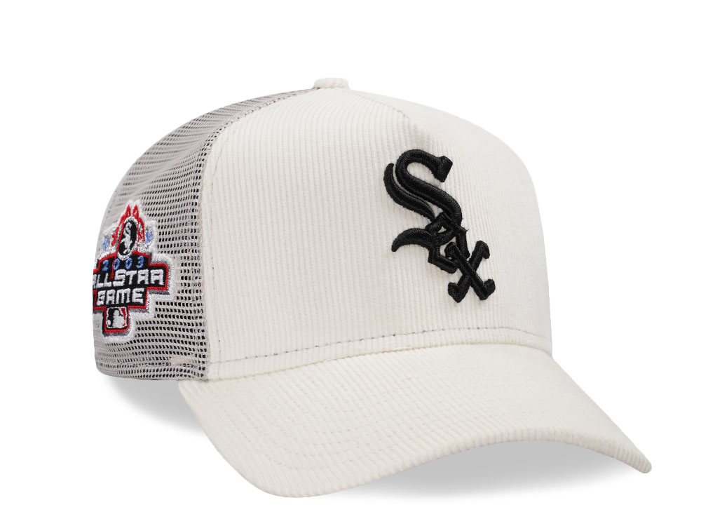 New Era Chicago White Sox All Star Game 2003 Chrome Corduroy Prime Trucker 9Forty A Frame Snapback Casquette