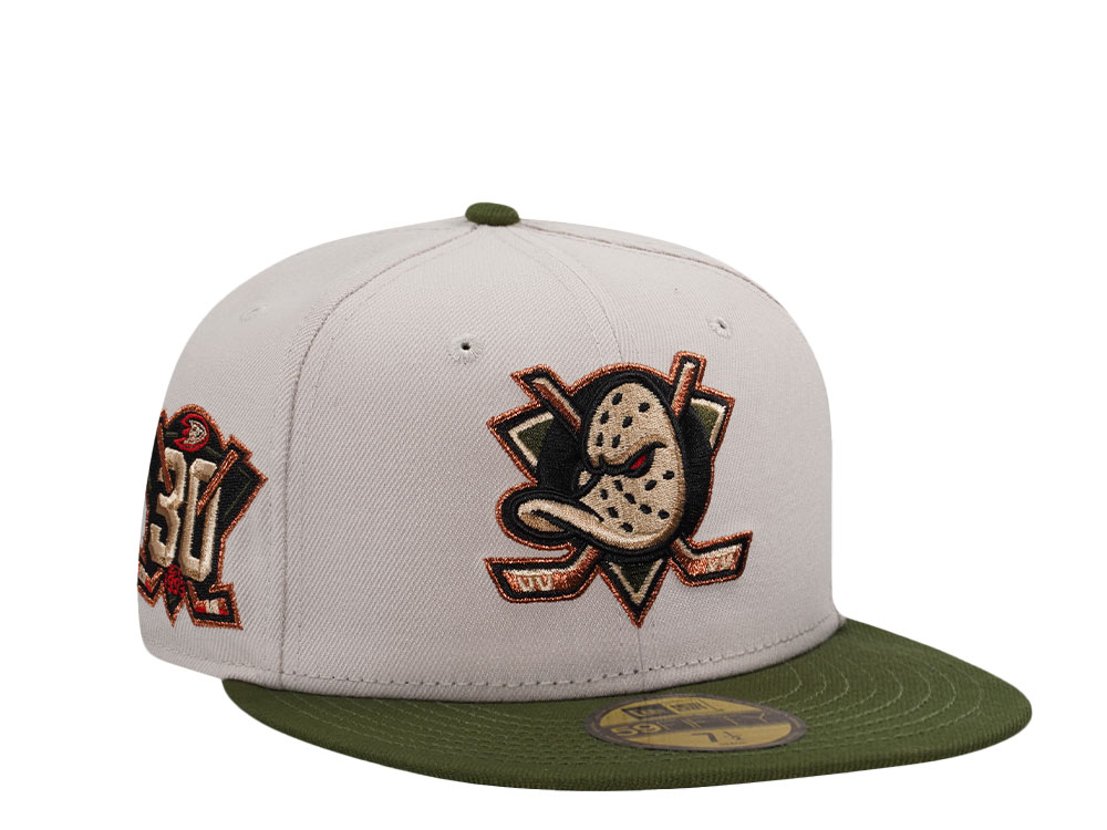 New Era Anaheim Ducks 30th Anniversary Stone Rifle Two Tone Edition 59Fifty Fitted Casquette