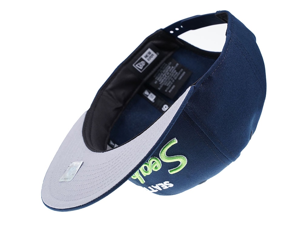 New Era Seattle Seahawks Navy Script Edition 9Fifty Snapback Casquette