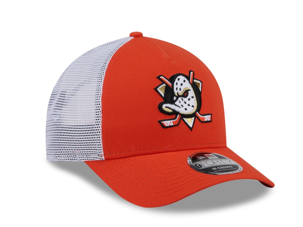 New Era Anaheim Ducks Official Team Color Edition 9Forty M Crown A Frame Trucker Snapback Casquette