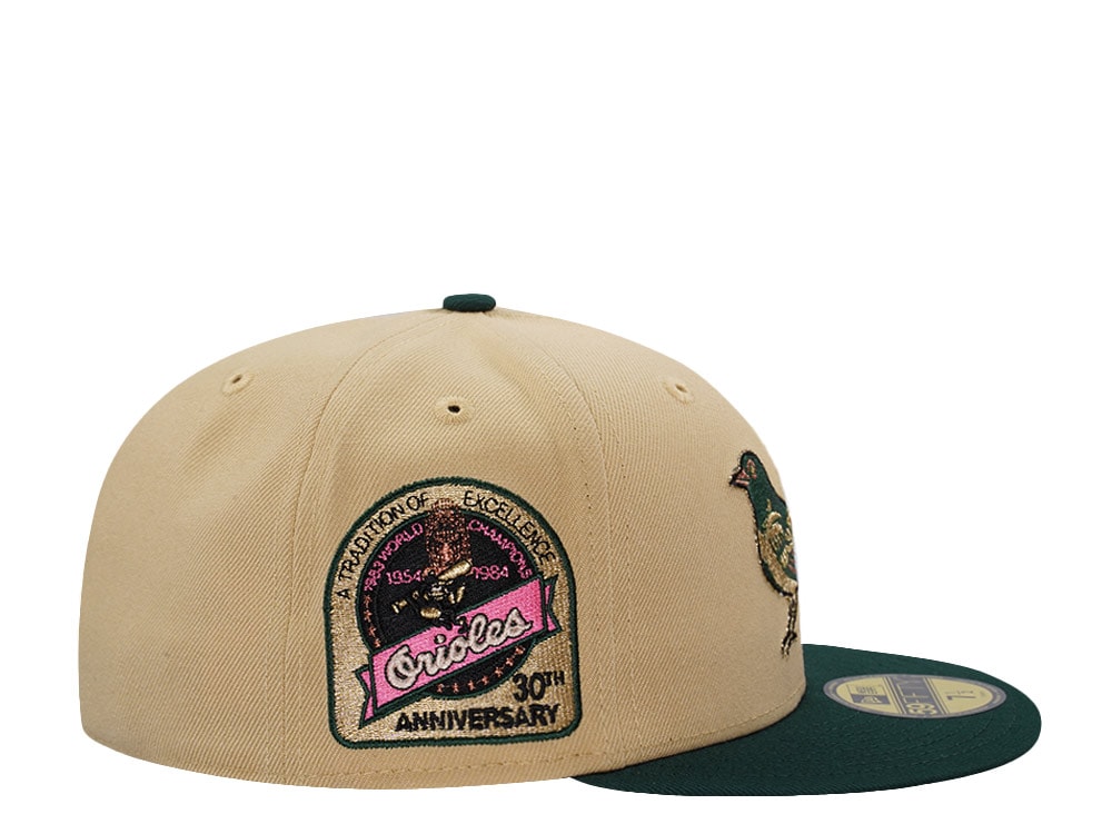 New Era Baltimore Orioles 30th Anniversary Vegas Gold Two Tone Edition 59Fifty Fitted Casquette