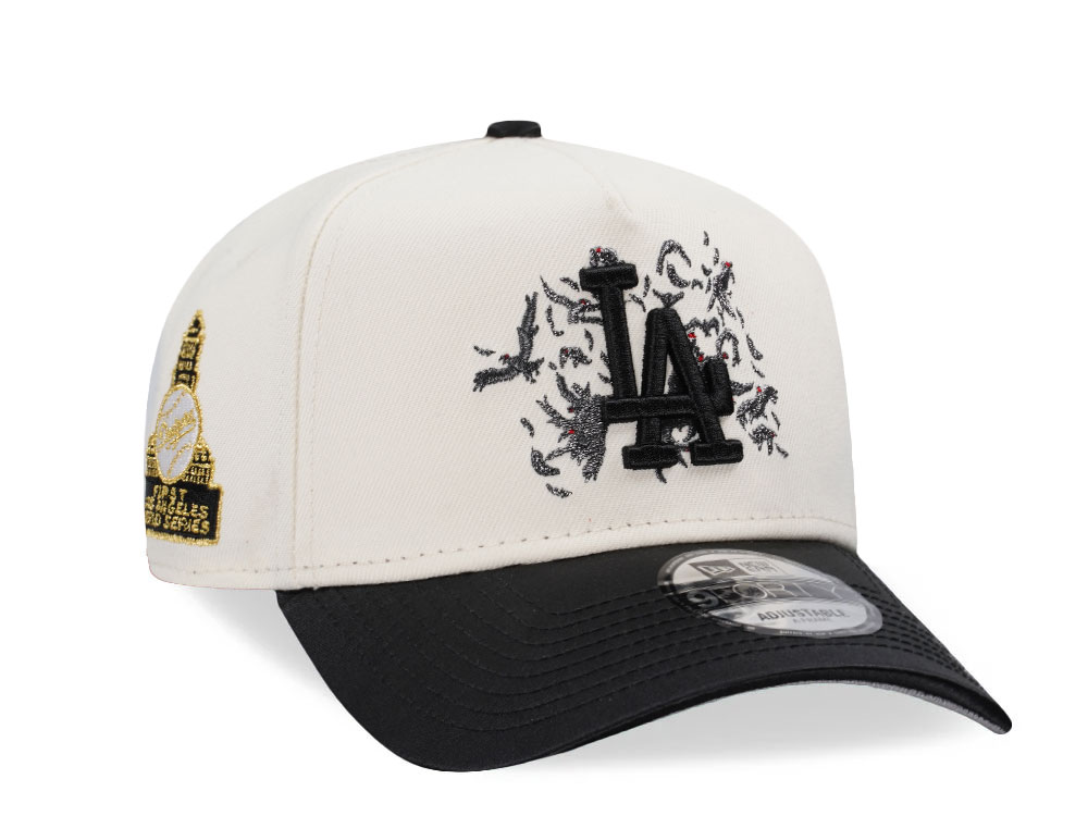 New Era Los Angeles Dodgers First World Series Chrome Crow Satin Two Tone 9Forty A Frame Snapback Casquette