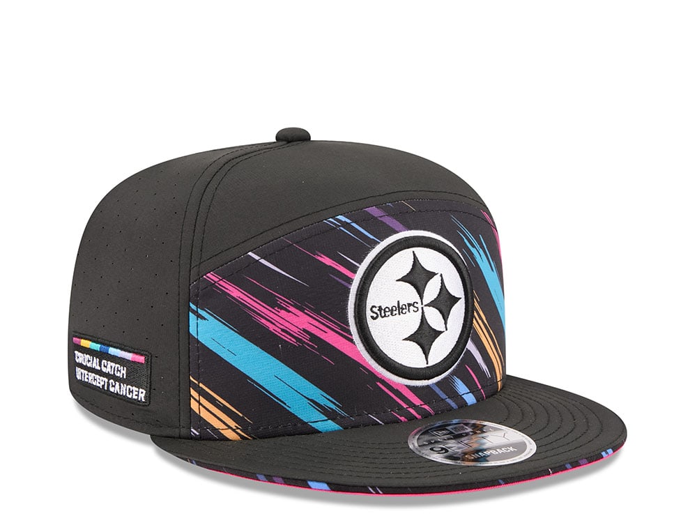 New Era Pittsburgh Steelers Crucial Catch 2026 Black Edition 9Fifty Split Panel Snapback Casquette