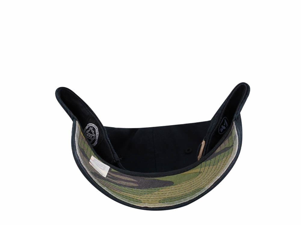 47Brand Pittsburgh Pirates Ballpark Camo Black Clean Up Strapback Casquette