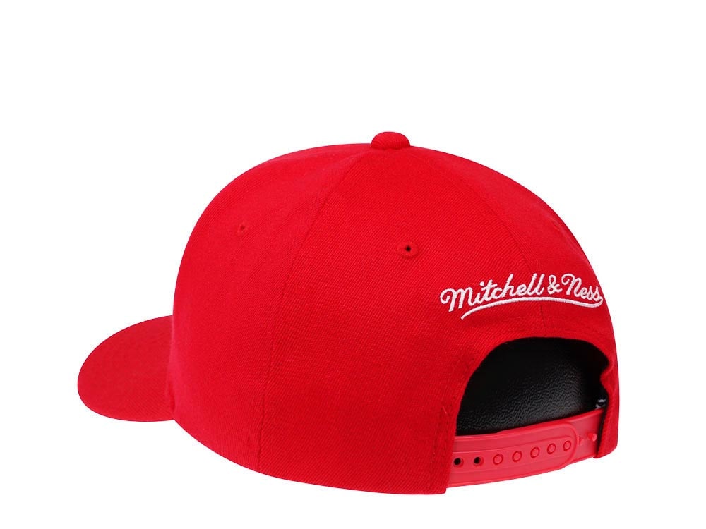 Mitchell & Ness Atlanta Hawks Team Ground Red Line Solid Flex Snapback Casquette