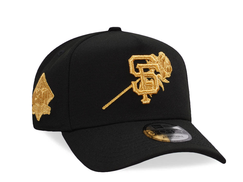 New Era San Francisco Giants 60th Anniversary Rose Black Prime Edition 9Forty A Frame Snapback Casquette