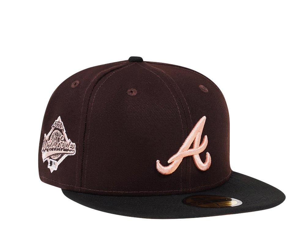 New Era Atlanta Braves World Series 1995 Dark Chocolate Peach Two Tone Edition 59Fifty Fitted Casquette