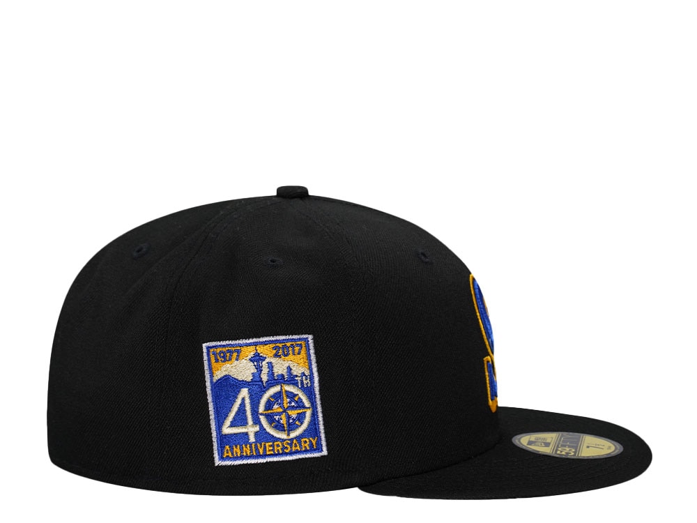 New Era Seattle Mariners 40th Anniversary Classic Black Edition 59Fifty Fitted Casquette