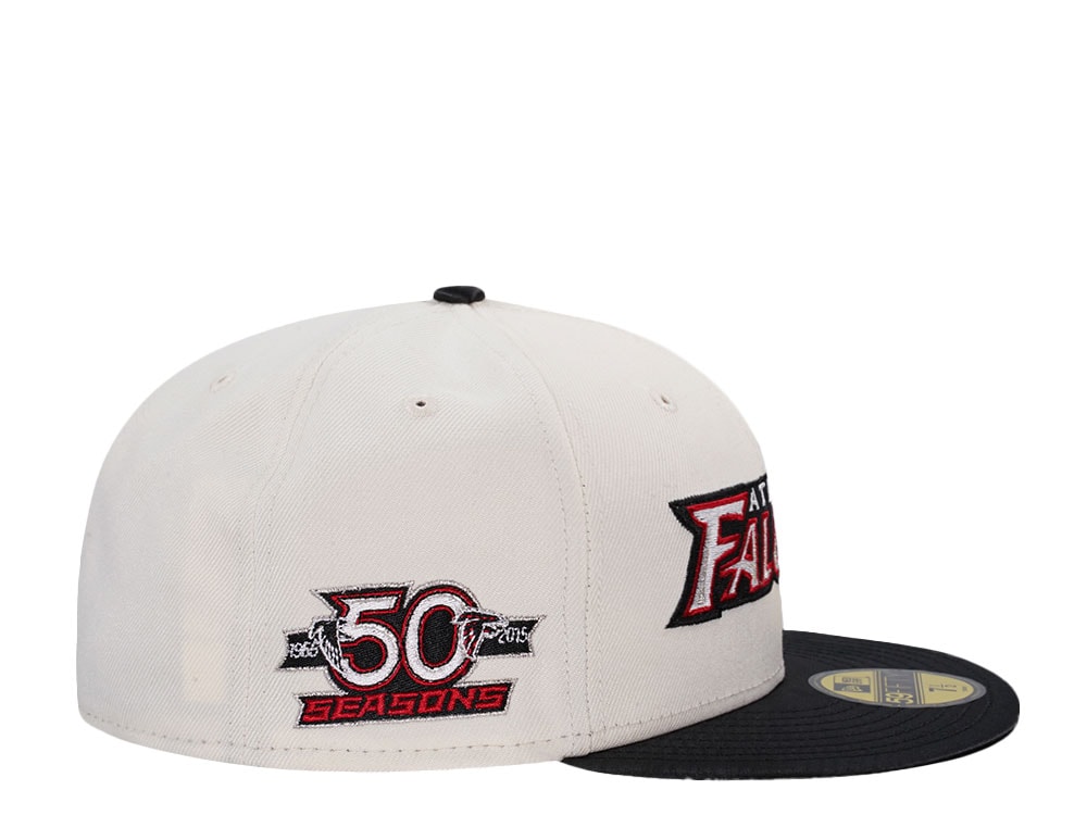 New Era Atlanta Falcons 50 Seasons Chrome Satin Brim Two Tone Edition 59Fifty Fitted Casquette