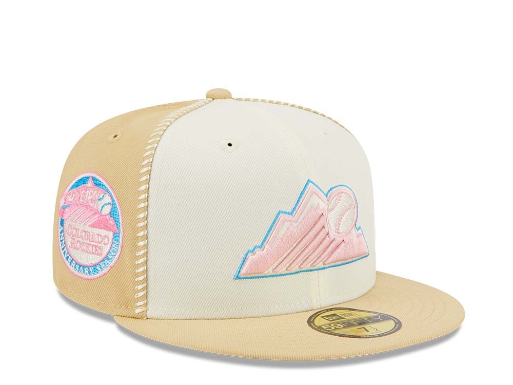 New Era Colorado Rockies Stitch 10th Anniversary Gold Edition 59Fifty Fitted Casquette