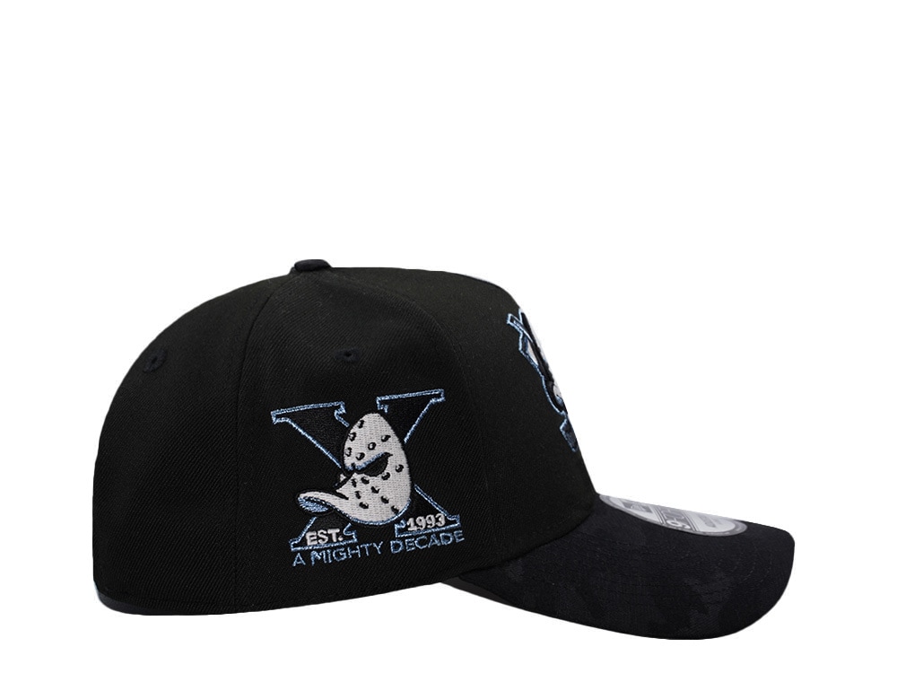 New Era Anaheim Ducks 10th Anniversary Black Camo Two Tone Edition 9Forty A Frame Snapback Casquette