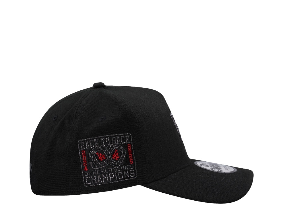 New Era Los Angeles Dodgers Back to Back Champions Upside Down Black Prime Edition 9Forty A Frame Snapback Casquette