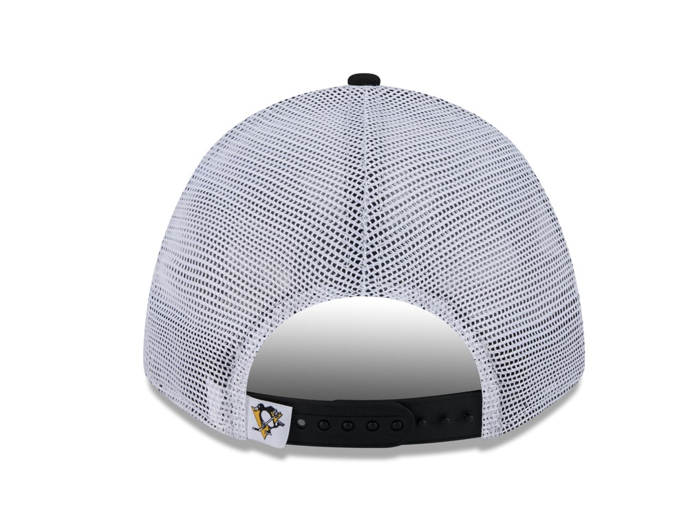 New Era Pittsburgh Penguins Official Team Color Edition 9Forty M Crown A Frame Trucker Snapback Casquette