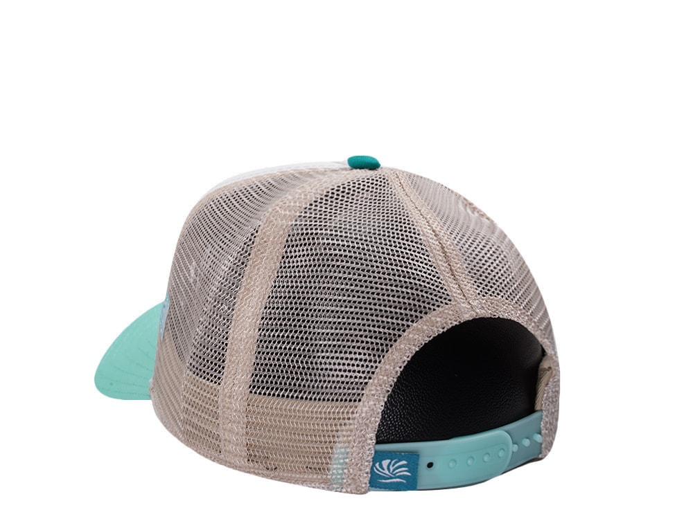 Djinns HFT Filthy Flamingo Surf Gang White Coastal Edition Trucker Snapback Casquette