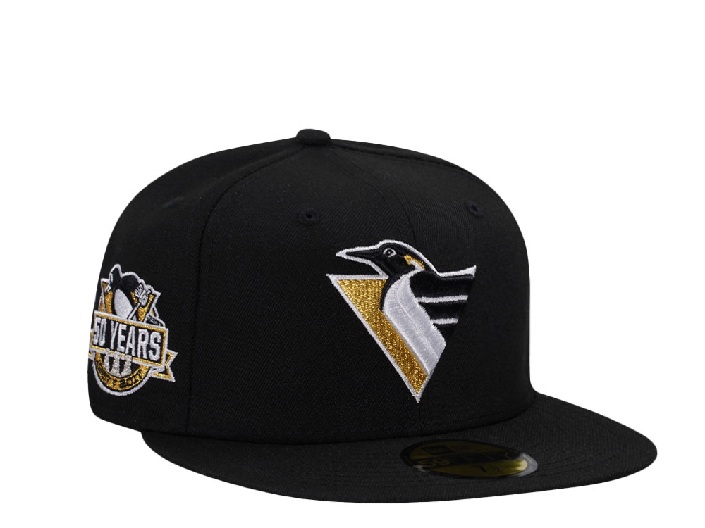 New Era Pittsburgh Penguins 50 Years Black Gold Edition 59Fifty Fitted Casquette