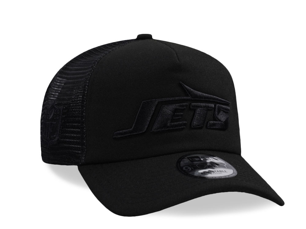 New Era New York Jets Black Foam Trucker 9Forty A Frame Snapback Casquette