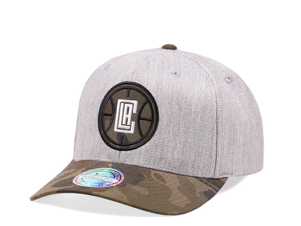 Mitchell & Ness Los Angeles Clippers Heather and Camo 110 Flex Snapback Casquette