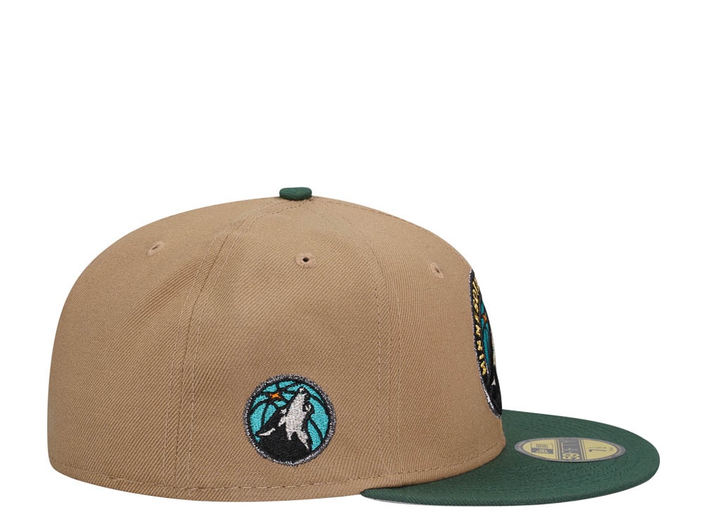 New Era Minnesota Timberwolves Khaki Green Two Tone Classic Edition 59Fifty Fitted Casquette