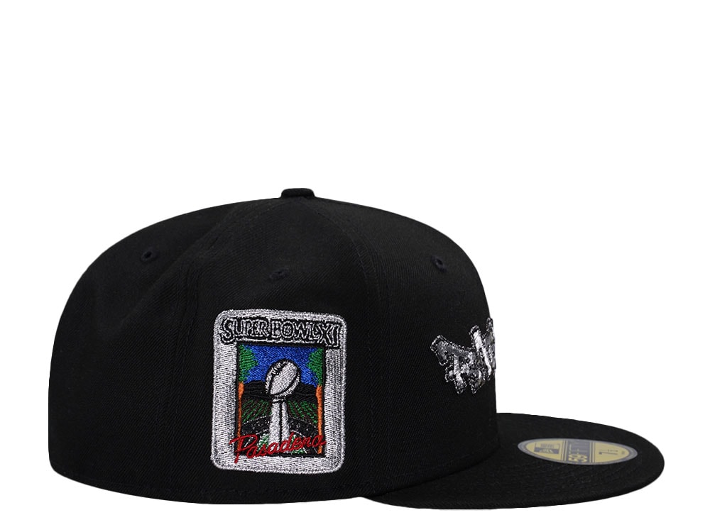 New Era Las Vegas Raiders Super Bowl XI Script Black Prime Edition 59Fifty Fitted Casquette
