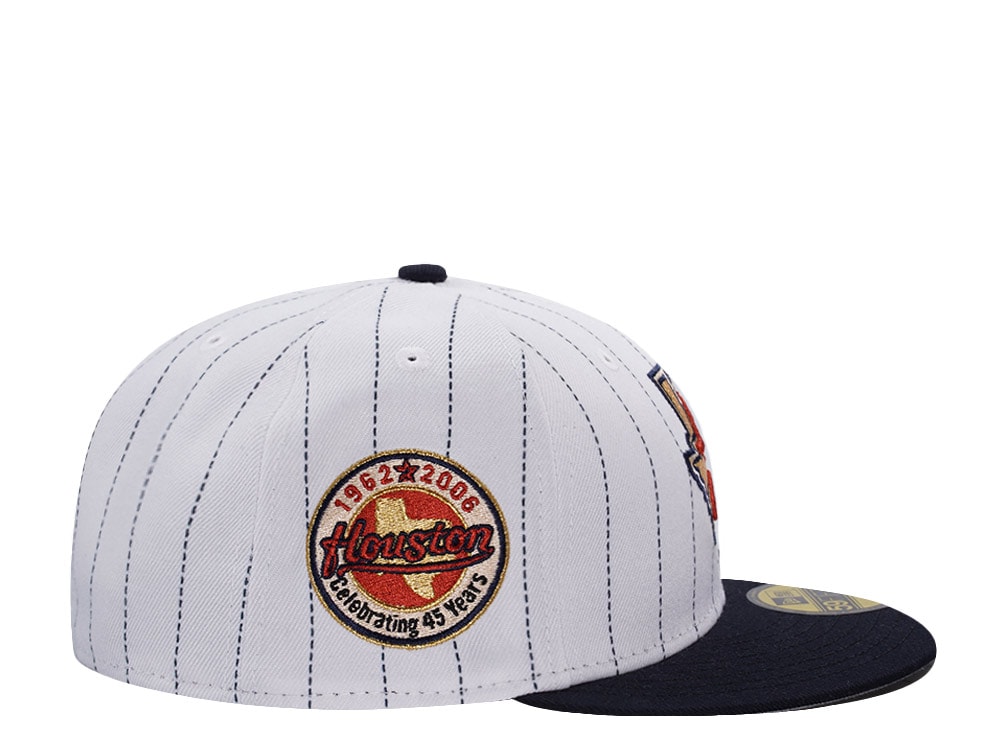 New Era Houston Astros 45th Anniversary Pinstripe Chrome Two Tone Edition 59Fifty Fitted Casquette