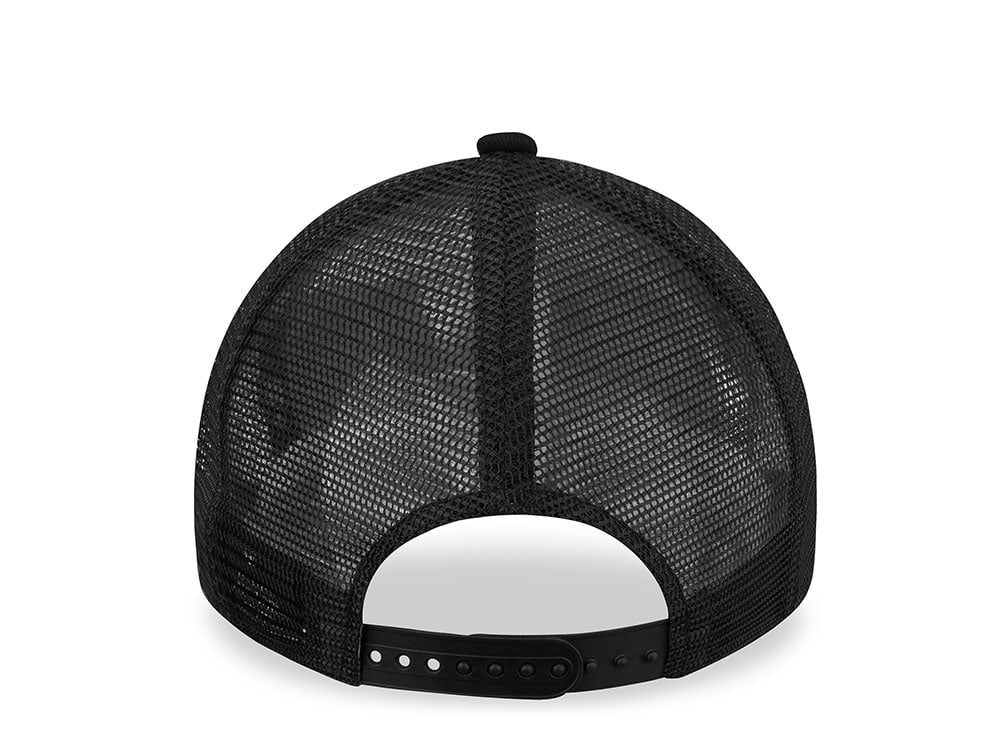 New Era Chicago Bulls Black Graphite A Frame Trucker Snapback Casquette