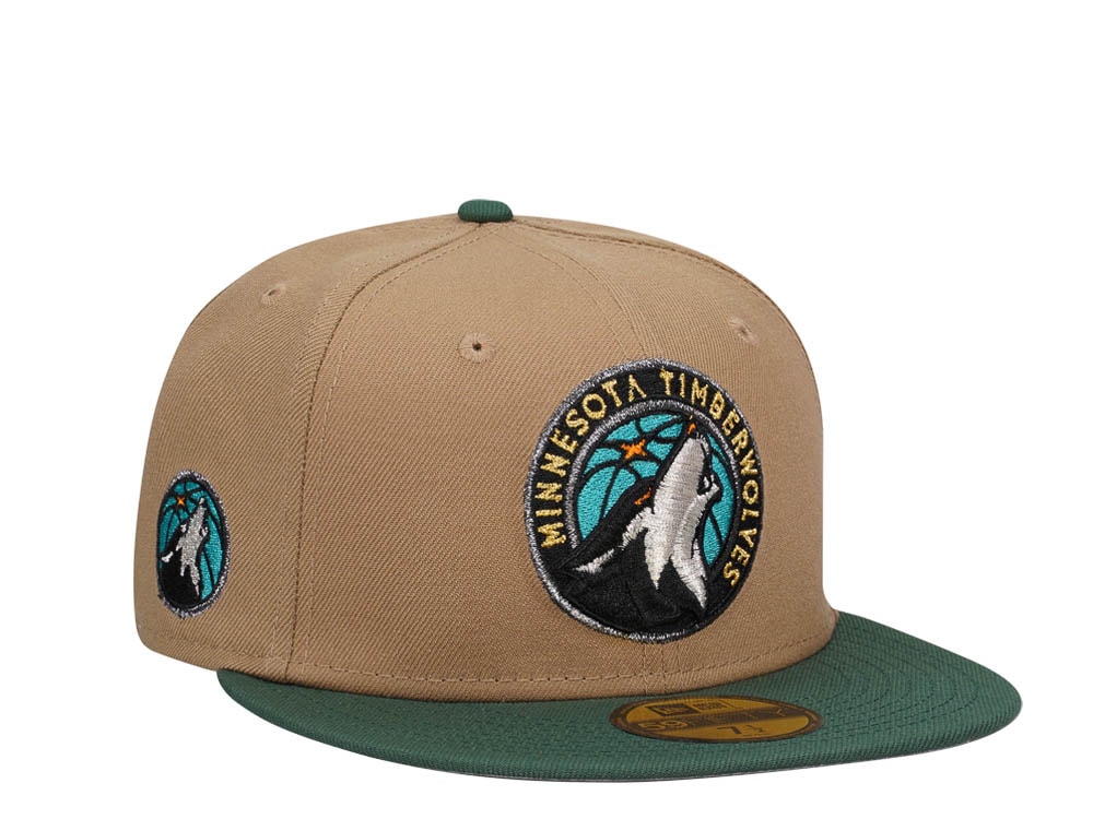 New Era Minnesota Timberwolves Khaki Green Two Tone Classic Edition 59Fifty Fitted Casquette