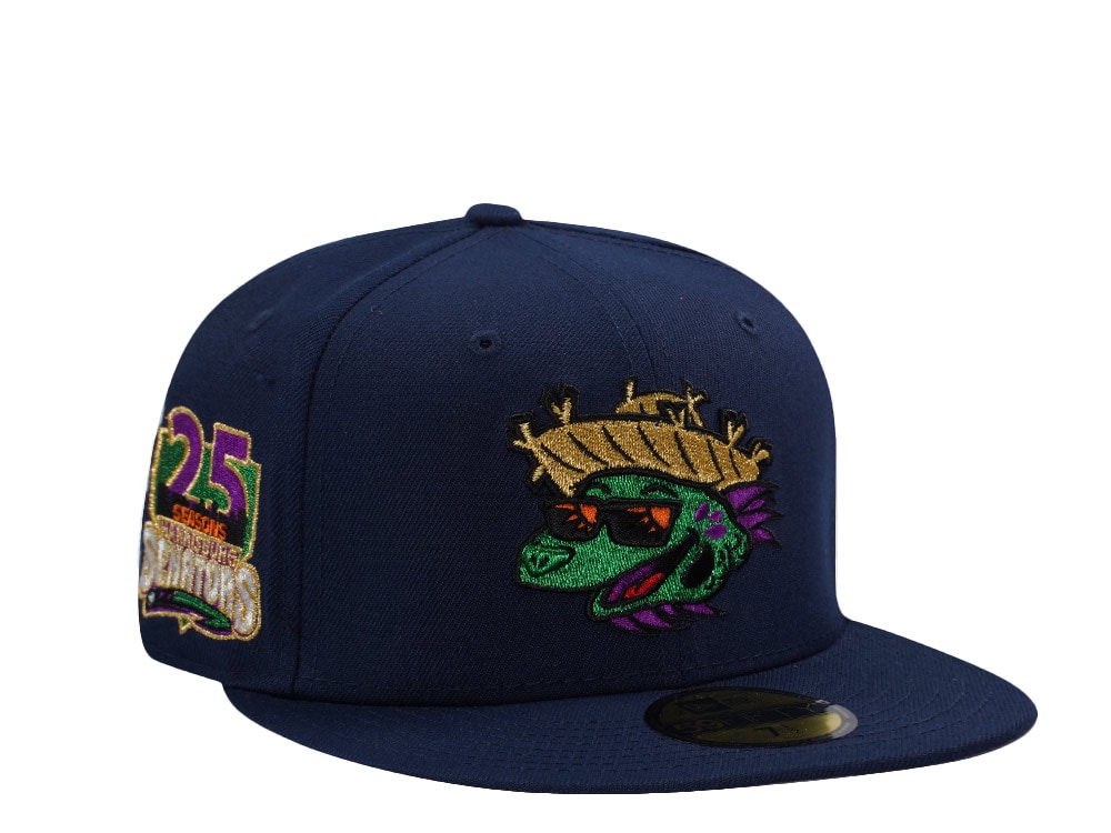 New Era Harrisburg Senators 25th Anniversary Ocean Blue Prime Edition 59Fifty Fitted Casquette