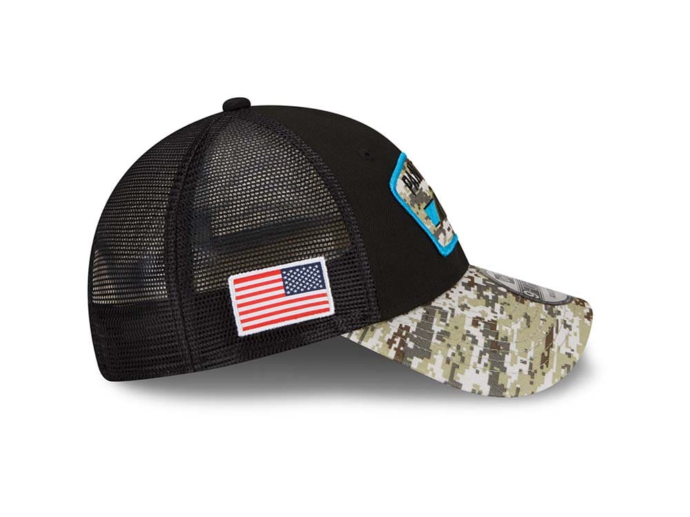 New Era Carolina Panthers Salute to Service 21 9Forty Trucker Snapback Casquette
