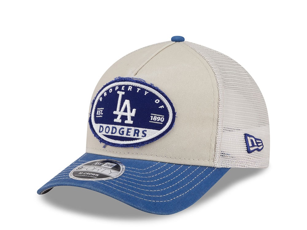 New Era Los Angeles Dodgers Frayed Patch Stone Two Tone Edition 9Forty M Crown A Frame Trucker Snapback Casquette