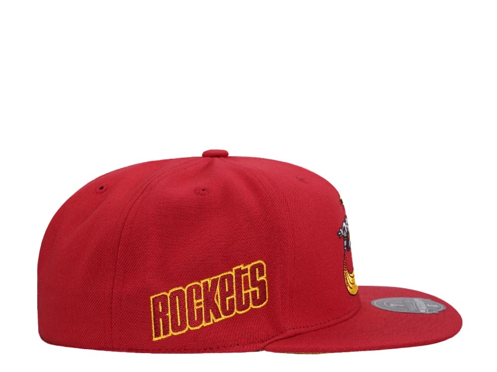 Mitchell & Ness Houston Rockets Logo History Hardwood Classic Dynasty Fitted Casquette
