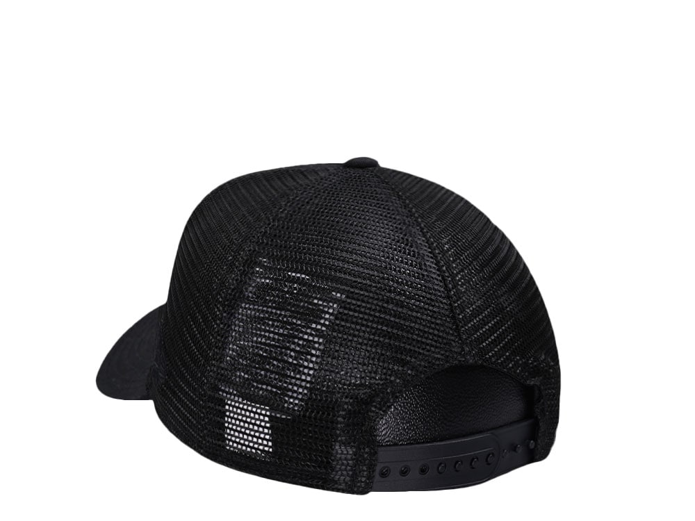 New Era New York Yankees Black and Black A Frame Trucker Kids 9Forty Strapback Casquette