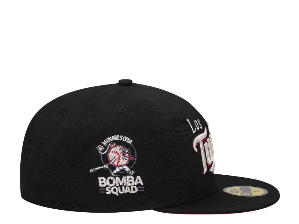 New Era Minnesota Twins Bomba Squad Black and Red Metallic Edition 59Fifty Fitted Casquette