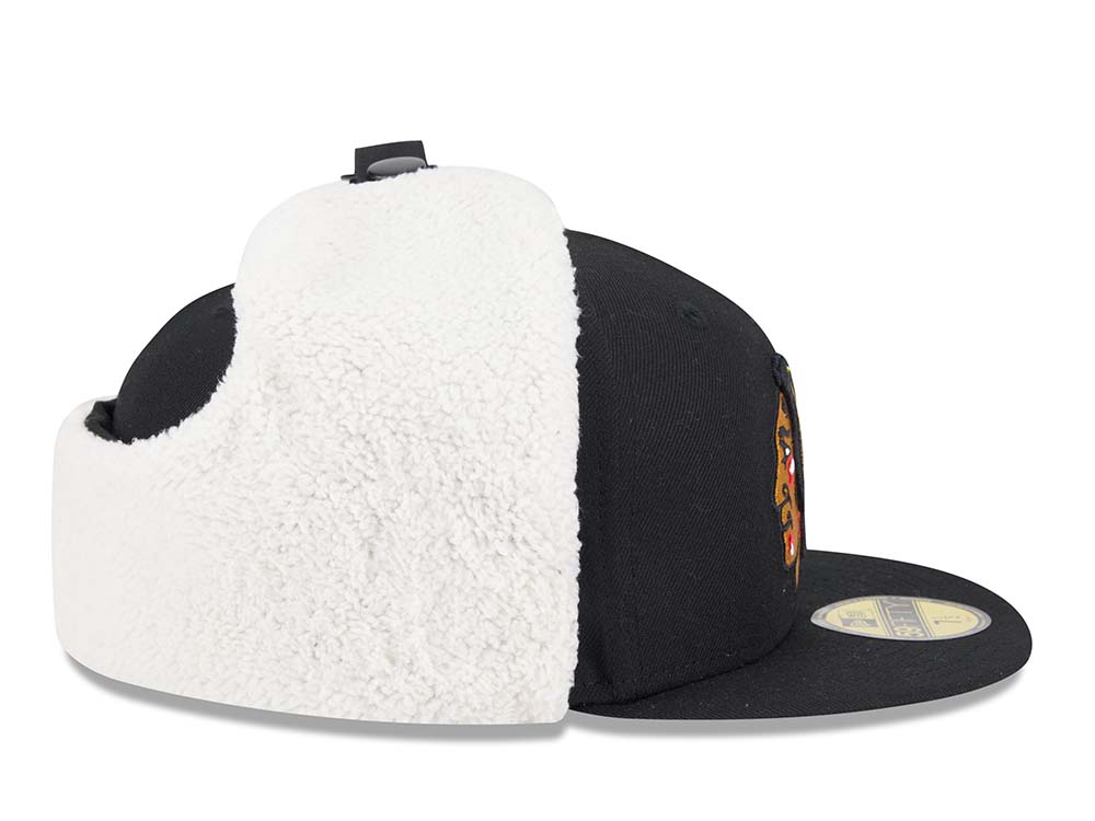 New Era Chicago Blackhawks Classic Black 59Fifty Dogear Fitted Casquette