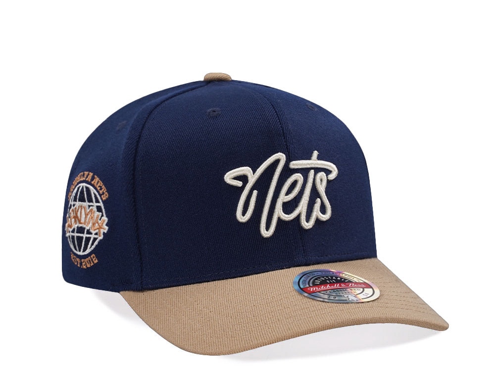 Mitchell & Ness Brookly Nets Sand Storm Classic Red Stretch Snapback Casquette