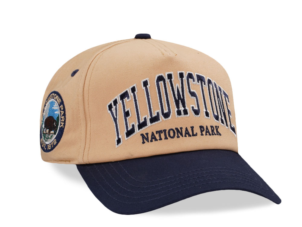 American Needle Yellowstone National Park Roscoe Beige Snapback Casquette