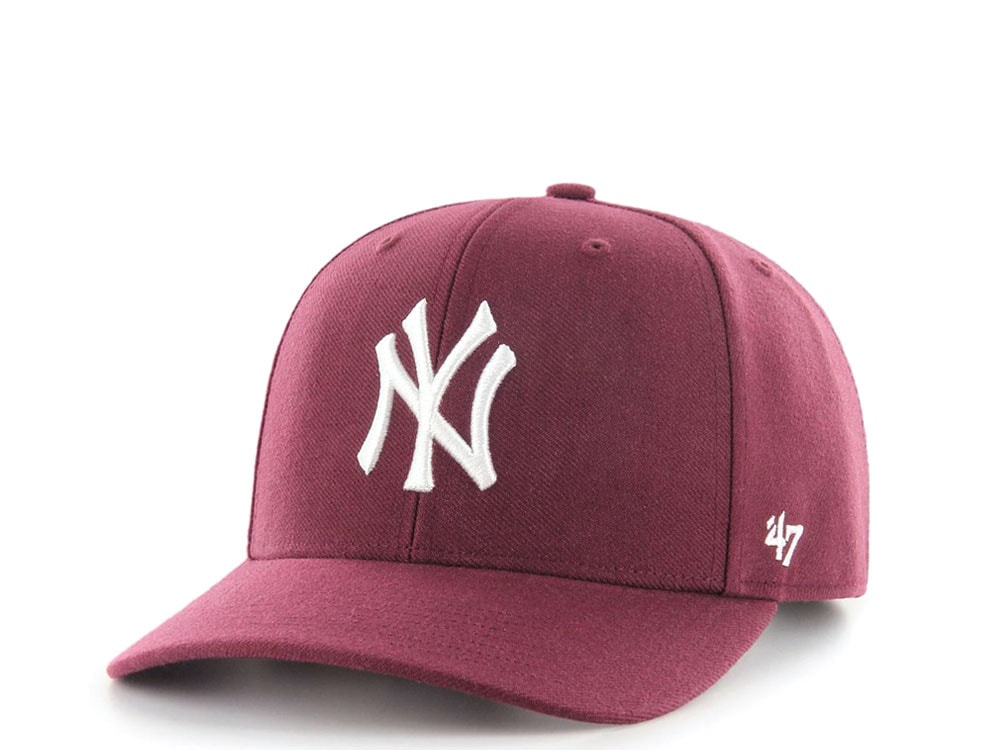 47Brand New York Yankees Cold Zone Classic DP Maroon Snapback Casquette