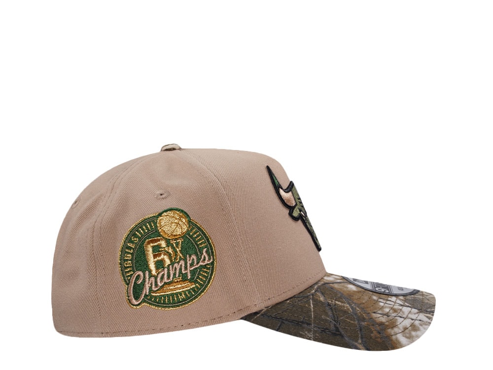 New Era Chicago Bulls 6x Champs Camel Realtree Edition 9Forty A Frame Snapback Casquette
