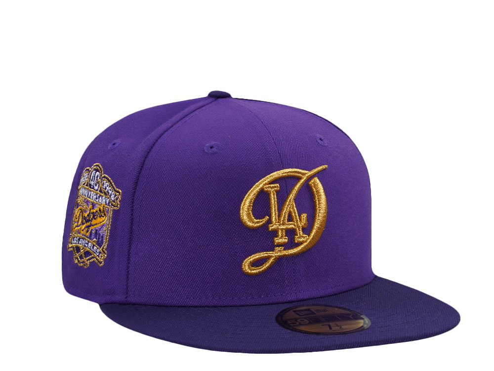 New Era Los Angeles Dodgers 40th Anniversary Purple Two Tone Edition 59Fifty Fitted Casquette