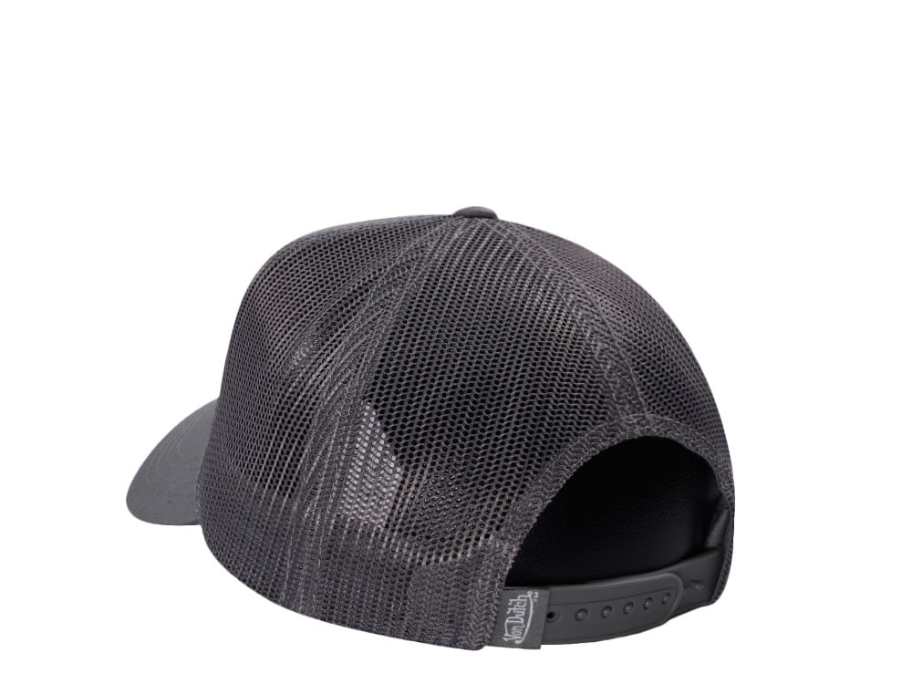 Von Dutch Rubber Logo Gray Edition Trucker Snapback Casquette