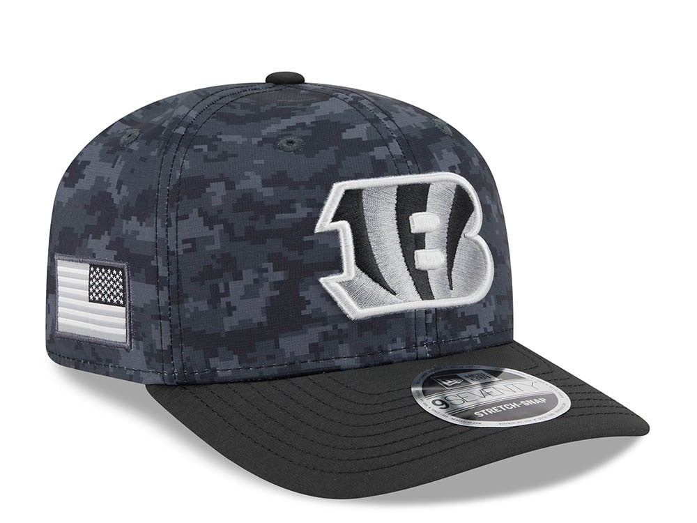 New Era Cincinnati Bengals NFL Salute to Service 2026 Digi Camo Black 9Seventy Stretch Snapback Casquette